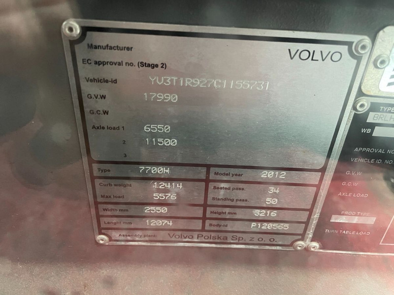 Лизинг на Volvo 7700 B5LH 4x2 Hybrid Volvo 7700 B5LH 4x2 Hybrid: снимка 13