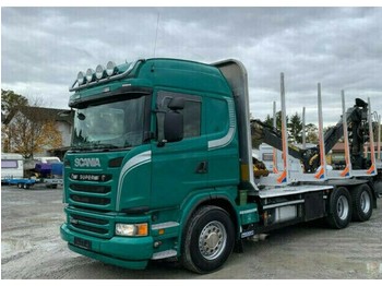 Горско ремарке, Камион с кран Scania R480 Holztransporter Euro 5 Kesla m. Menke -Janzen Exte (45): снимка 1