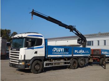 Камион с кран Scania R124 420 6x2 Kran MKG
