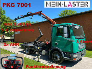 Мултилифт с кука камион, Камион с кран MAN TGL 8.210 Palift + PK 7001 Funk FB -3 Sitzer: снимка 1