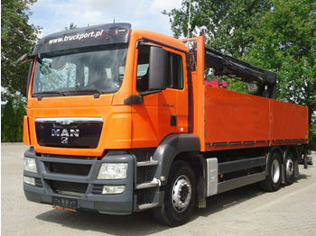 Бордови камион, Камион с кран MAN TGS 26.400 6x2 Pritsche Kran HIAB 166K PRO: снимка 1