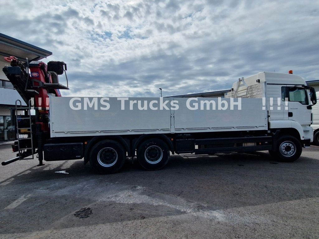 Бордови камион, Камион с кран MAN TGS 26.400 Flatbed + crane HMF 2620 K4 6x4: снимка 8