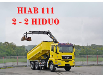 Камион с кран, Самосвал камион MAN TGS 33.400* HIAB 111 B-2 HIDUO + FUNK / 6x4: снимка 1
