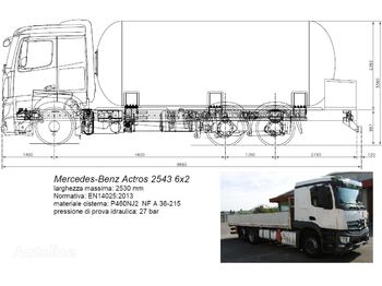 Камион цистерна За превоз на газ MERCEDES-BENZ Actros 25.43: снимка 1