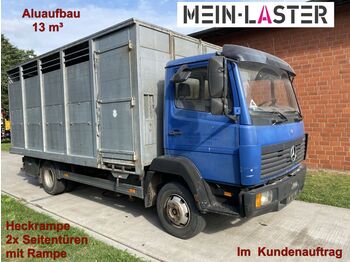За превоз на животни камион, Лекотоварен автомобил Mercedes-Benz 817 Alu Aufbau 3x Rampen NL 2.190 kg: снимка 1
