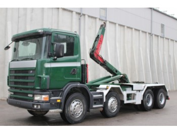 Мултилифт с кука камион SCANIA 124.420 8x4 Klima Manuell Retarder AHK: снимка 1