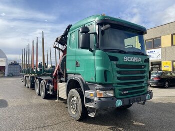 Камион за дърва, Камион с кран Scania 6X4X4 Holz Komplettzug, Kran Palfinger Epsilon: снимка 1