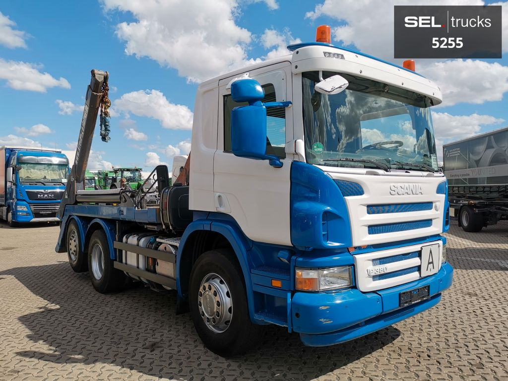 Мултилифт за контейнери камион Scania P 380 LB6X2*4HSA / Absetzkipper / neue Batterien: снимка 7