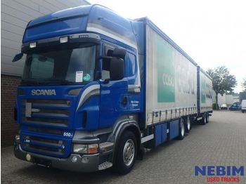 Камион с брезент Scania R500 V8 Euro 5 Retarder + Vanhool trailer: снимка 1