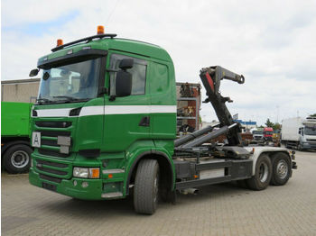 Мултилифт с кука камион Scania R 400 6x2 Abrollkipper Meiller Schub+Knickhaken: снимка 1