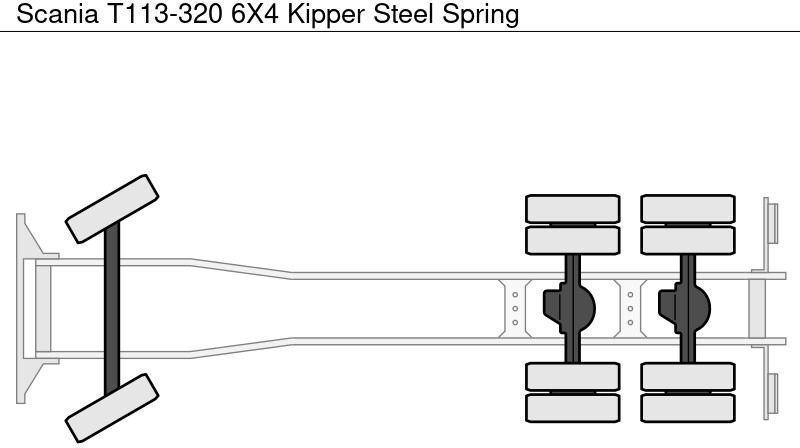 Самосвал камион Scania T113-320 6X4 Kipper Steel Spring: снимка 11