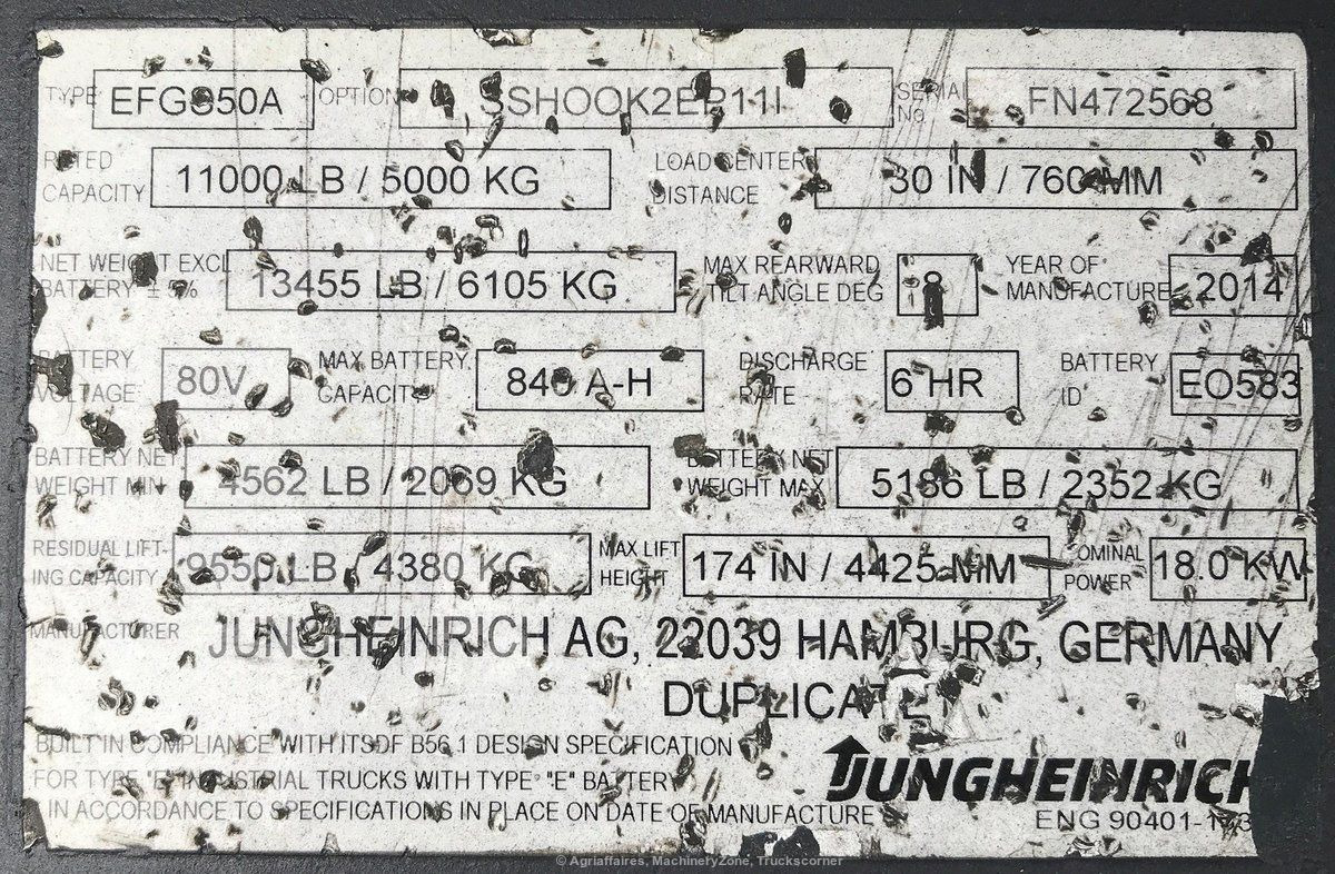 Електрокар Jungheinrich EFG S50: снимка 8