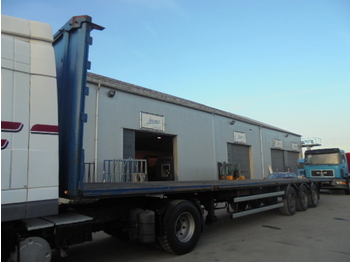 Coder S3384D3SP (SAF-axles) - Бордово полуремарке/ Платформа