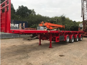  Cometto 4 axle triple extendable - Бордово полуремарке/ Платформа