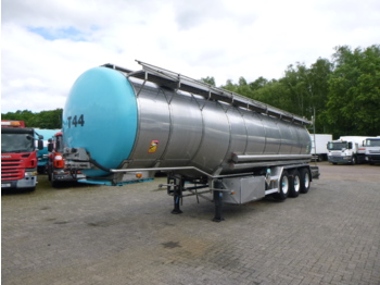 Полуремарке цистерна За превоз на хранителни стоки Burg Food tank inox 32.6 m3 / 3 comp + pump: снимка 1