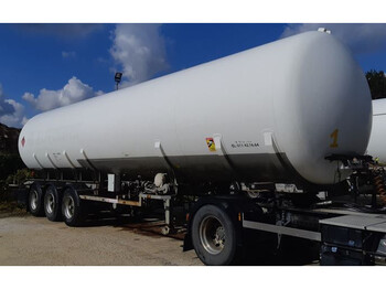 Полуремарке цистерна Burg Gas trailer 54500 liters (27 ton) 3 assen Gas, LPG, GPL, GAZ, Propane, Butane ID 3.129.  Tankcode P25BN with counter: снимка 1