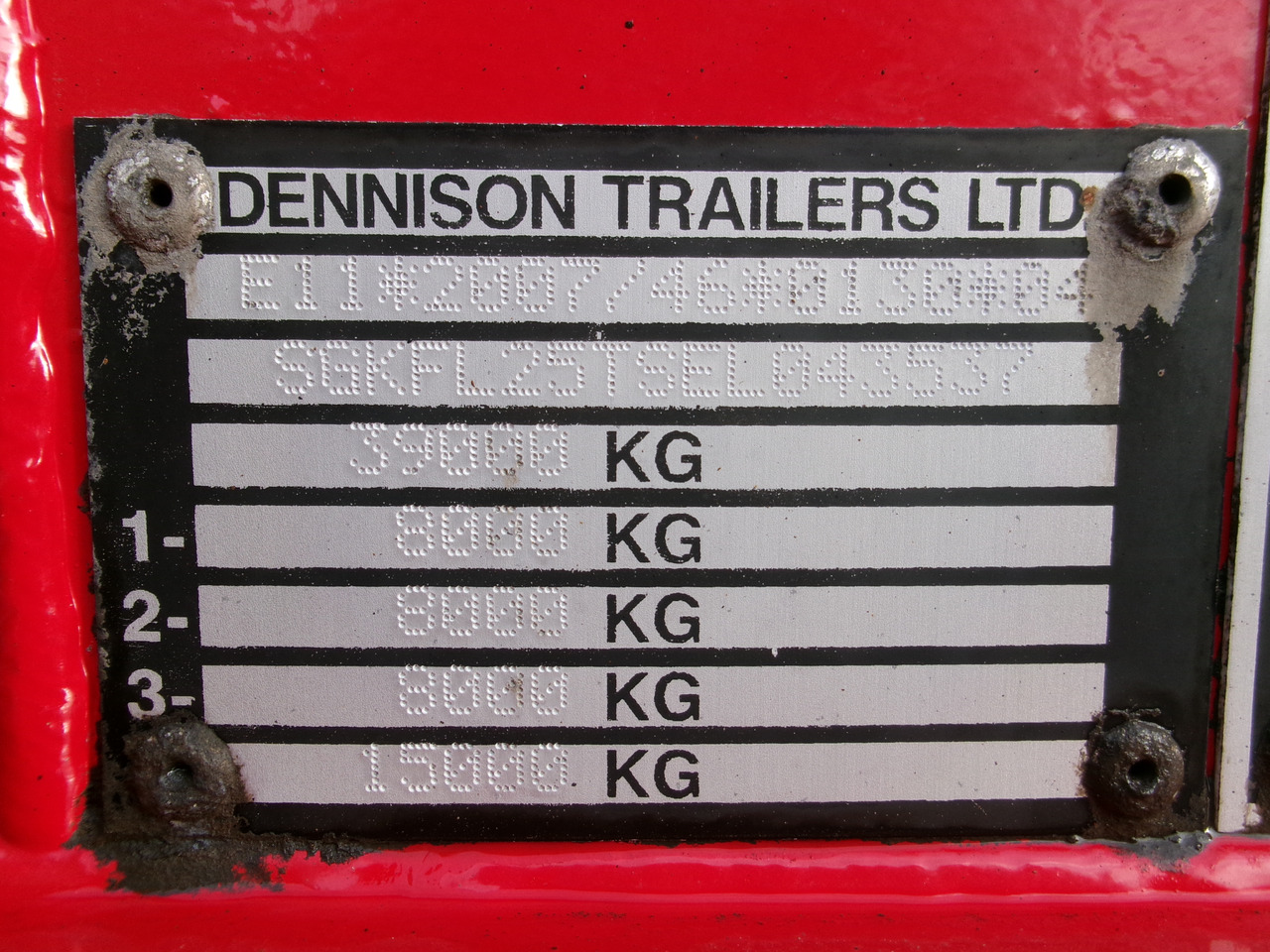 Контейнеровоз/ Сменна каросерия полуремарке Dennison 3-axle tipping container trailer 30 ft.: снимка 14
