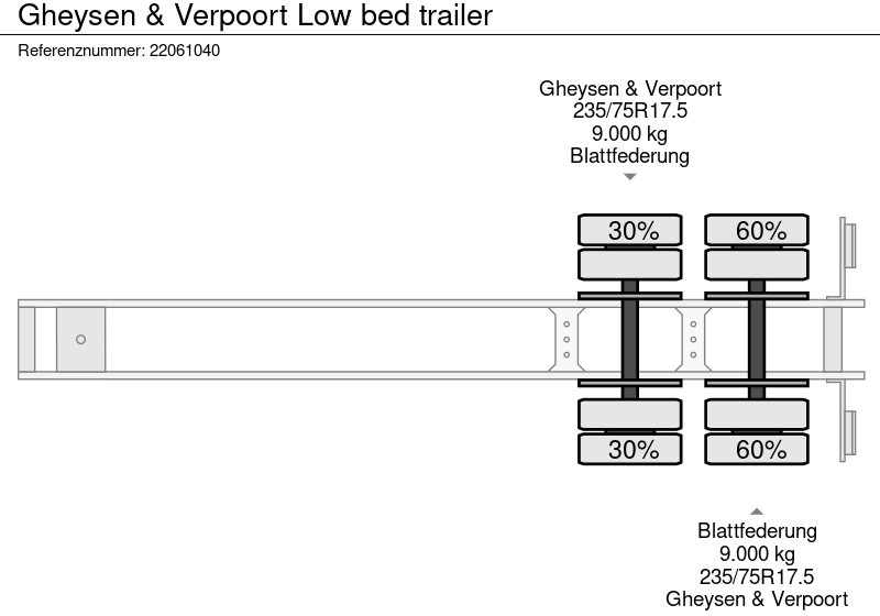 Нискорамна площадка полуремарке GHEYSEN & VERPOORT Low bed trailer: снимка 14