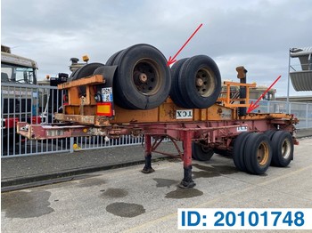 Контейнеровоз/ сменна каросерия полуремарке Fruehauf Skelet 20 ft