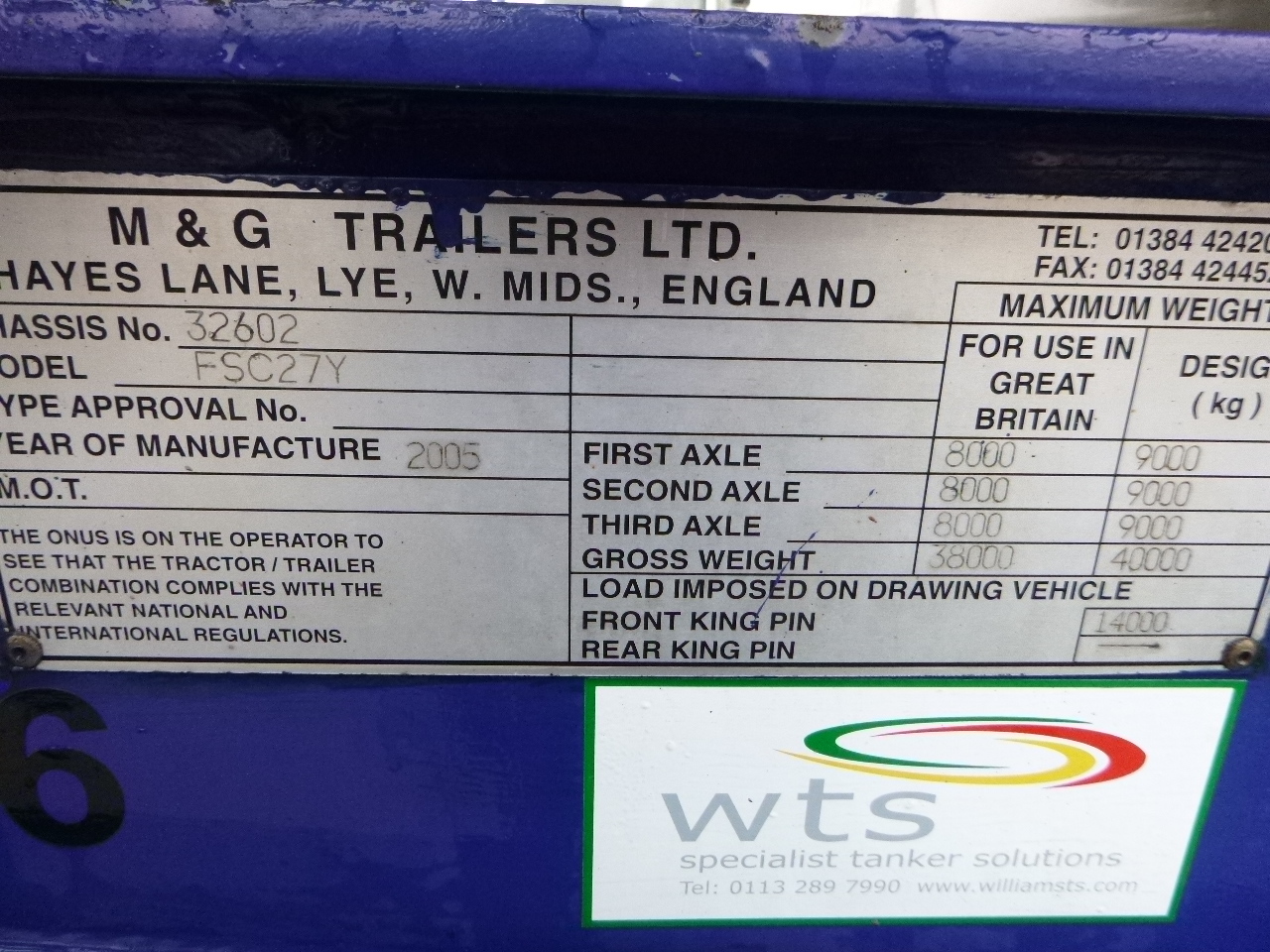 Контейнеровоз/ Сменна каросерия полуремарке M & G 3-axle container trailer 20-30 ft: снимка 8