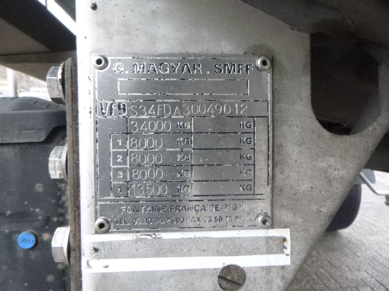 Полуремарке цистерна За превоз на битум Magyar Bitumen tank inox 31.8 m3 / 1 comp / ADR 22/10/2024: снимка 9