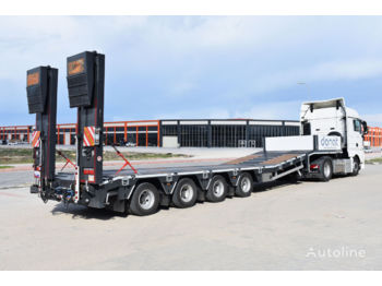 DONAT 4 axle Lowbed Semitrailer with lifting platform - Нискорамна площадка полуремарке