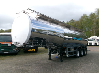 Crane Fruehauf Chemical tank inox 37.2 m3 / 1 comp + pump - Полуремарке цистерна