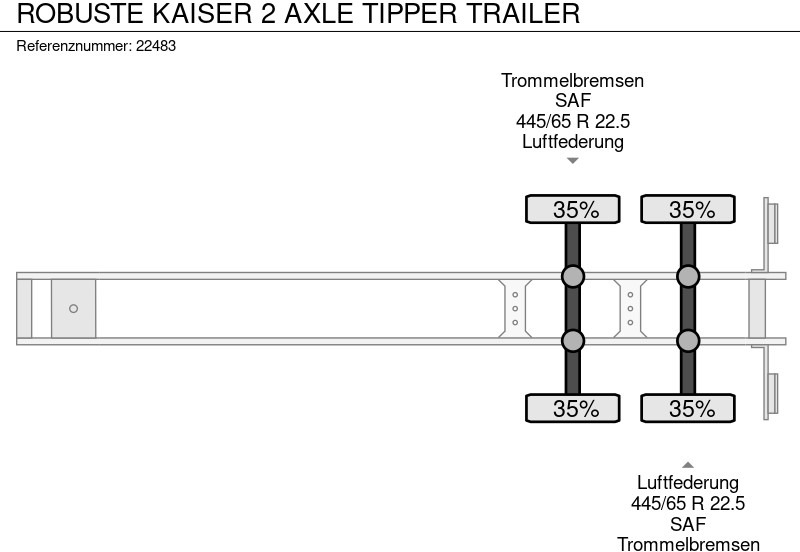 Самосвал полуремарке Robuste Kaiser 2 AXLE TIPPER TRAILER: снимка 6