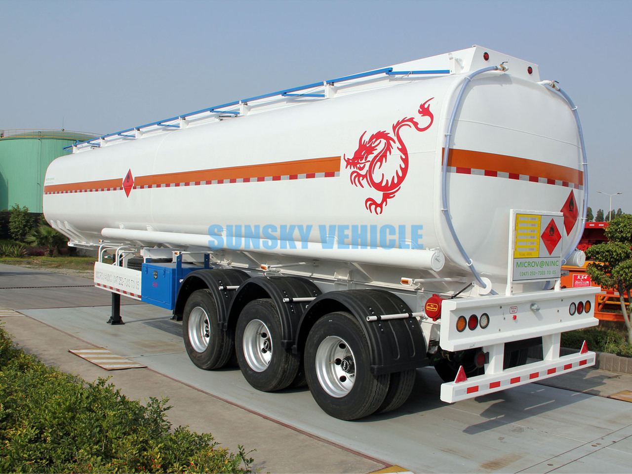 Нови Полуремарке цистерна За превоз на гориво SUNSKY 3 Axle Fuel Tanker Trailer: снимка 17