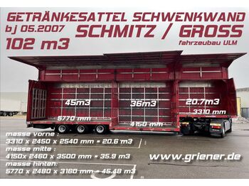 За напитки полуремарке Schmitz Cargobull JUMBO /GETRÄNKE SCHWENKWAND BPW 102 M3 !!!!!!!!!: снимка 1