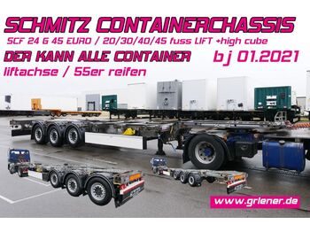 Контейнеровоз/ Сменна каросерия полуремарке Schmitz Cargobull SCF 24 G 45 EURO / 20/30/40/45 fuss LIFT: снимка 1