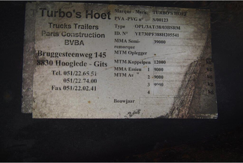 Рефрижератор полуремарке TURBO'S HOET Fridge semi-trailer: снимка 13