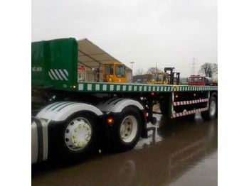  Broshuis Tri Axle Extendable Flat Bed Trailer - Брезентово ремарке