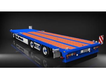 HRD 3 axle Achs light trailer drawbar ext tele  - Нискорамна площадка ремарке