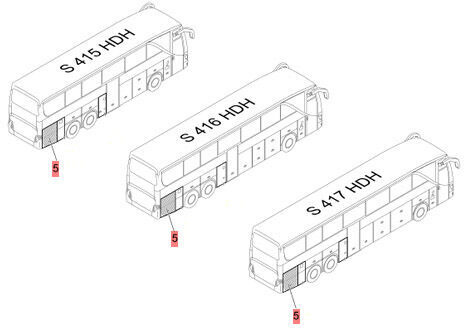 Нови Каросерия и екстериор за Автобус A6297507105   Setra 415 HDH 416 HDH 417 HDH: снимка 2
