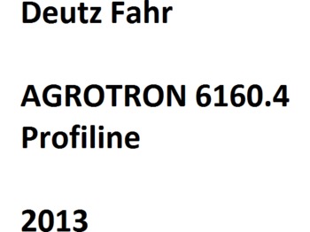 Трактор DEUTZ-FAHR AGROTRON 6160.4 Profiline: снимка 1
