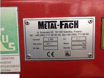  Prasa Sipma Metal Fach 2012 rok Z562 - Рулонна сламопреса