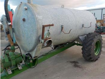 Селскостопанско ремарке Single Axle Draw Bar PTO Driven Galvanised Slurry Tanker: снимка 1