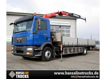 MAN 15.240L TGM FASSI F80C-3 PRITSCHE / LADEBORDWAND  - Автокран