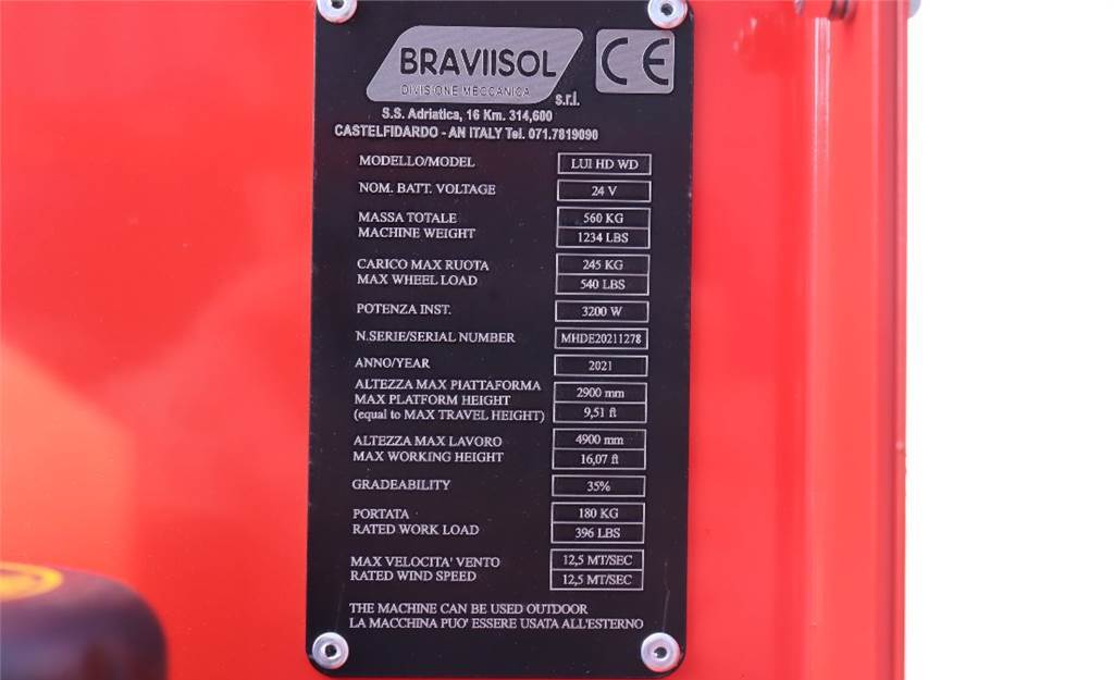 Артикулираща платформа Bravi LUI HD WD New, Electric, 4.90m Working Height, Non: снимка 7