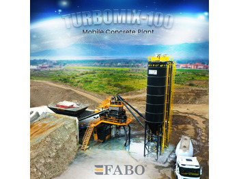Нови Бетонов възел FABO TURBOMIX-100 Mobile Concrete Batching Plant: снимка 1