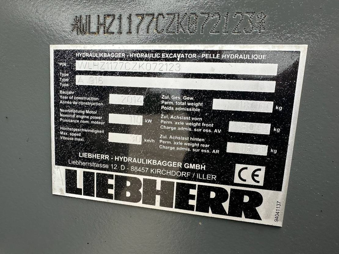 Колесен багер Liebherr A916 Litronic: снимка 23
