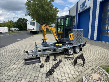  Kabinen Minibagger Kubota BK1250KS + Tieflader + Zubehör *15.800€ NETTO*BERGER KRAUS*SCHWENKARM*SOFORT!* - Мини багер