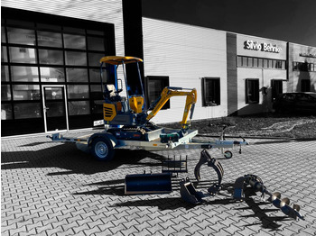  Minibagger BK1250AS + Anhänger + Zubehör *14.337€ NETTO*BERGER KRAUS*KUBOTA*SCHWENKARM*SOFORT!* - Мини багер
