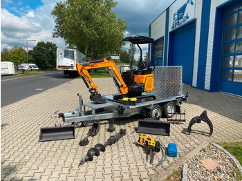  Minibagger BK1300JSR + Anhänger + Zubehör *18.478 € NETTO*BERGER KRAUS*KUBOTA*JOYSTICK*SCHENKWARM*SOFORT!* - Мини багер