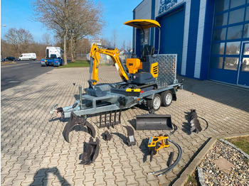  Minibagger BK950JS + Tieflader + Zubehör *14.613€ NETTO*BERGER KRAUS*JOYSTICK*SOFORT!* - Мини багер