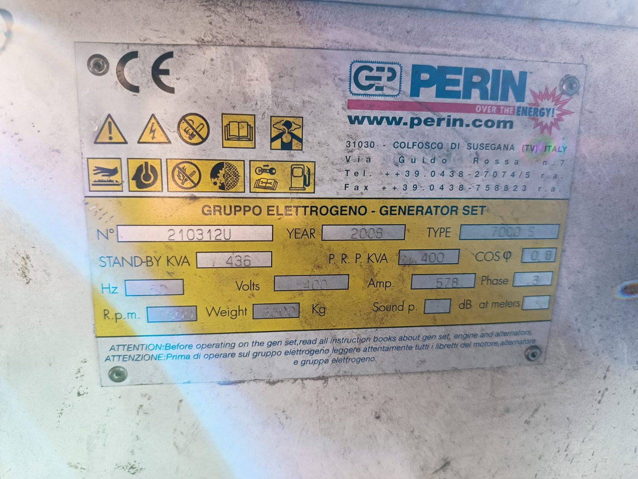 Електрогенератор PERIN 7000S: снимка 3