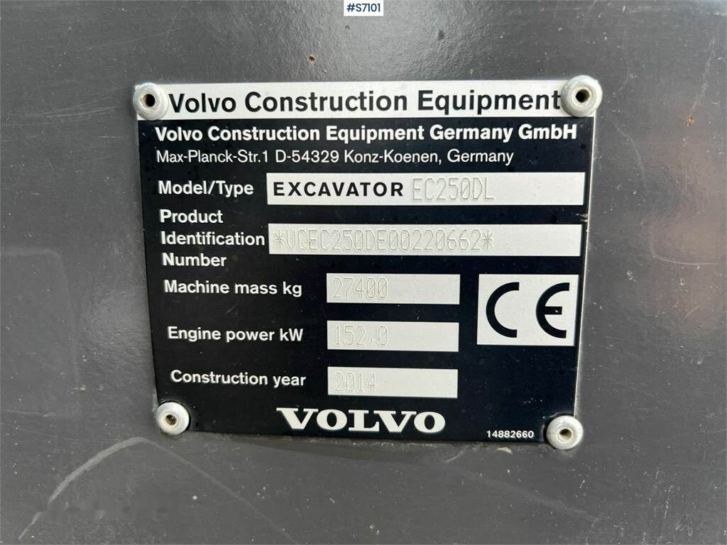 Верижен багер Volvo EC250DL: снимка 37