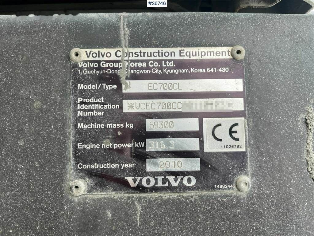 Верижен багер Volvo EC700CL Excavator: снимка 18