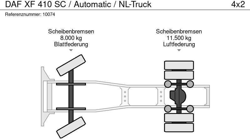 Лизинг на DAF XF 410 SC / Automatic / NL-Truck DAF XF 410 SC / Automatic / NL-Truck: снимка 13
